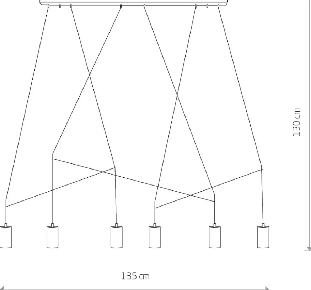 Lampa Wisząca IMBRIA Listwa Czarny 6xGU10 * Nowodvorski Sale