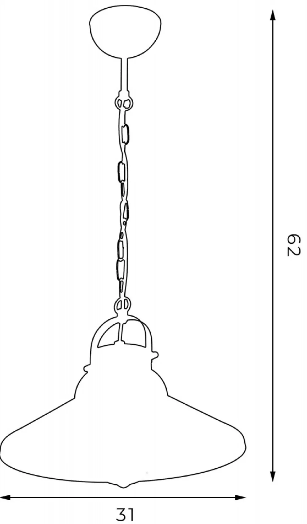 Lampa Wisząca IRON Czarny Złoty Metalowy Klosz 1xE27 31cm * Luminex