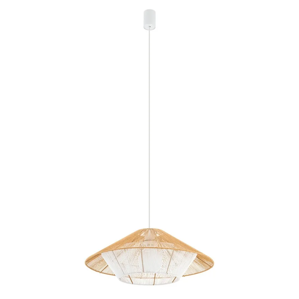 Lampa Wisząca JAPANDI Biały Brązowy 1xE27 50cm * Nowodvorski Sale