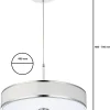 Lampa Wisząca JAZZ Biały Srebrny 5xE14 48 cm * Jupiter Discount