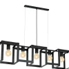 Lampa Wisząca KARTEL Czarny 5xE27 * Luminex Hot