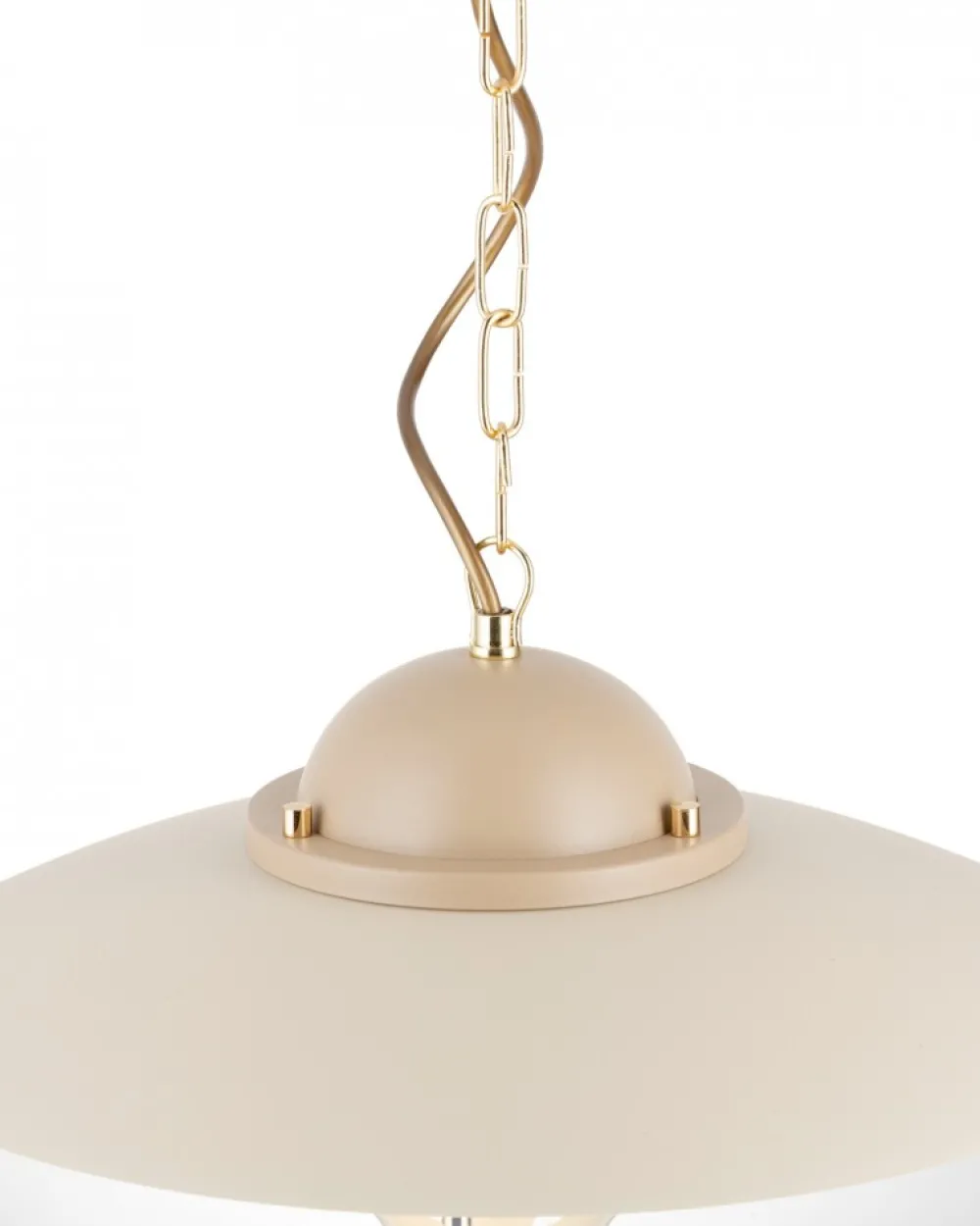 Lampa Wisząca Kitchen Beżowa Szkło 1xE27 47 cm * HowHomely Online