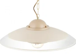 Lampa Wisząca Kitchen Beżowa Szkło 1xE27 47 cm * HowHomely Online