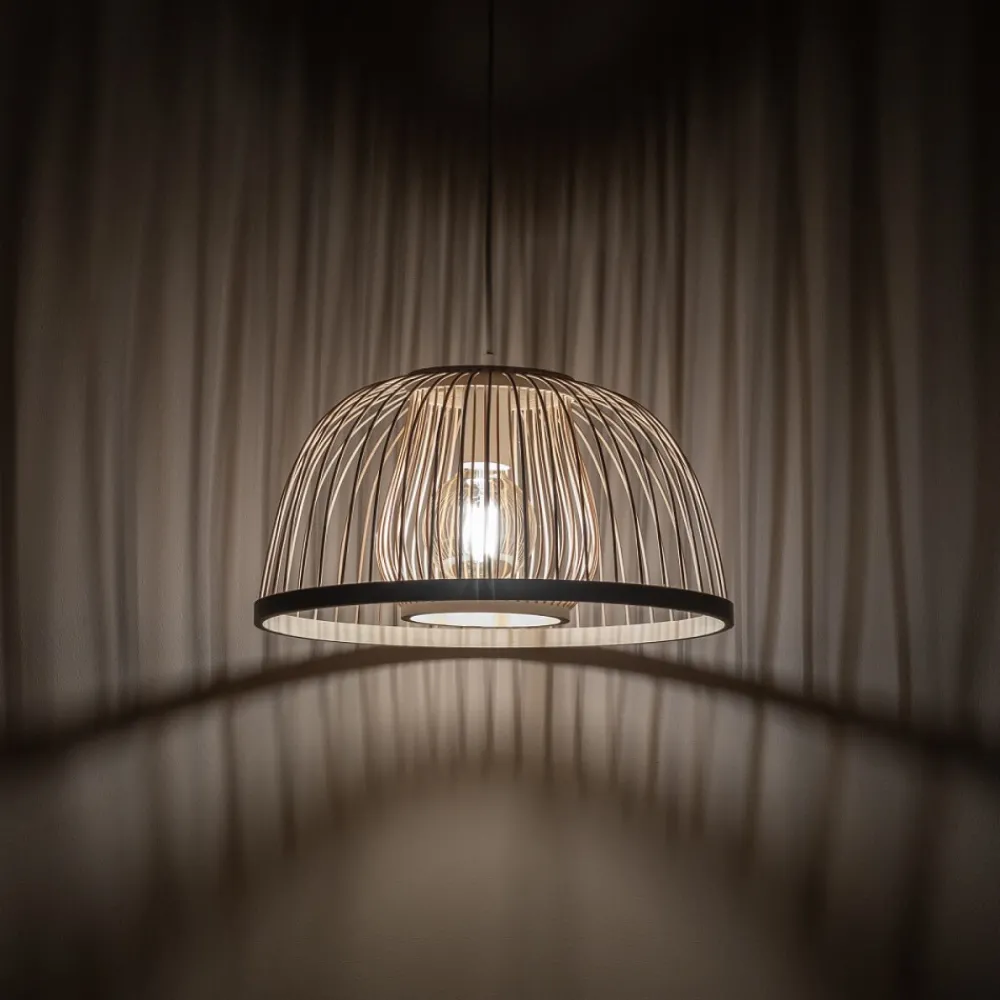 Lampa Wisząca KRABI Biały Brązowy 1xE27 40cm * Nowodvorski Discount