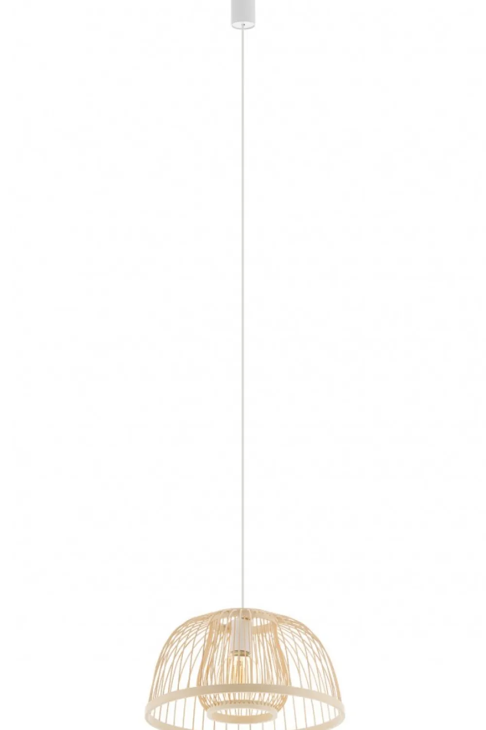Lampa Wisząca KRABI Biały Brązowy 1xE27 40cm * Nowodvorski Discount