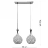 Lampa wisząca kryształowa Crystal VII 2xE27 * HowHomely Hot