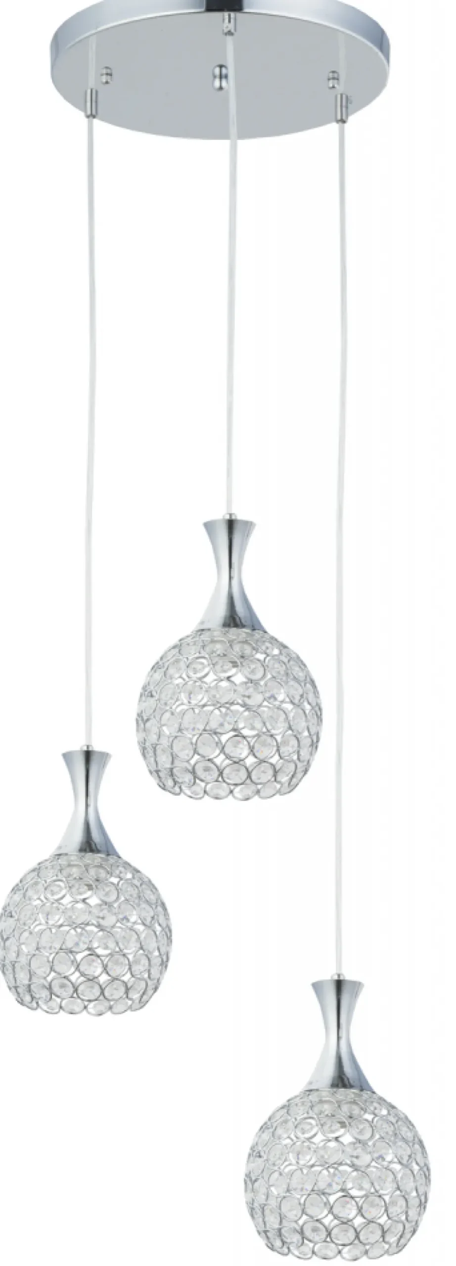 Lampa wisząca kryształowe klosze Crystal I 3xE27 * HowHomely Outlet