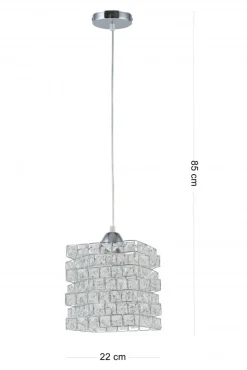 Lampa wisząca kryształowy klosz Crystal IV 1xE27 * HowHomely Clearance