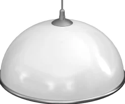 Lampa Wisząca KUCHNIA Srebrny Klosz z Tworzywa 1xE27 41cm * Luminex Clearance