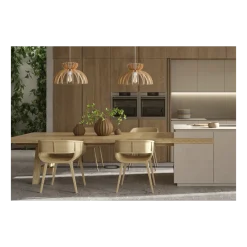 Lampa Wisząca KYMI Brązowy Drewniany Klosz 1xE27 48cm * Nowodvorski Best