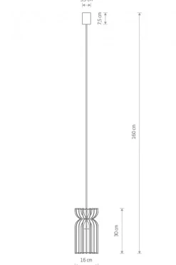 Lampa Wisząca KYMI Czarny Drewniany Klosz 1xE27 16cm * Nowodvorski Discount