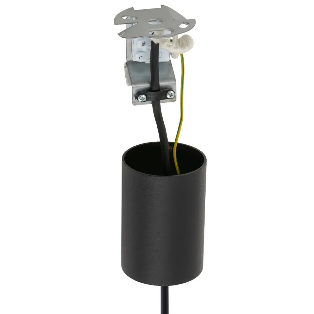Lampa Wisząca KYMI Czarny Drewniany Klosz 1xE27 16cm * Nowodvorski Discount