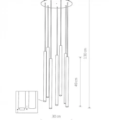 Lampa wisząca LASER czarny 7xG9 * Nowodvorski Clearance