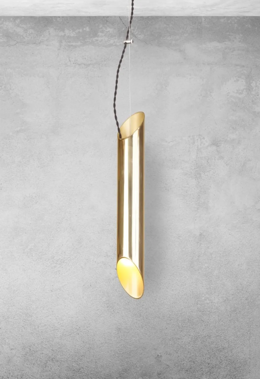 Lampa Wisząca LIBRA Złoty Tuba 1xE14 6cm * Eko-light New