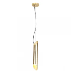 Lampa Wisząca LIBRA Złoty Tuba 1xE14 6cm * Eko-light New
