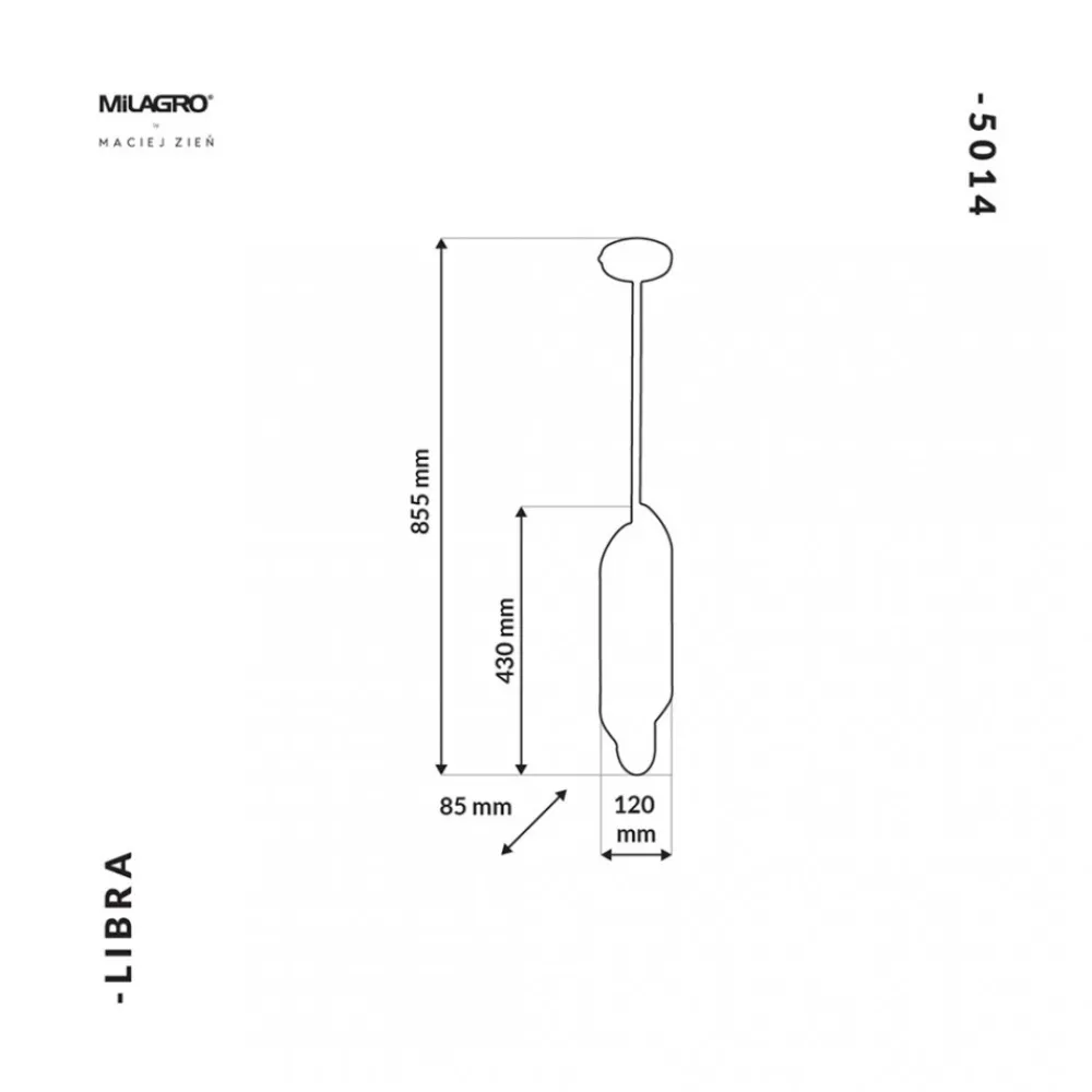Lampa Wisząca LIBRA Złoty Tuby 6xE14 12cm * Eko-light Clearance