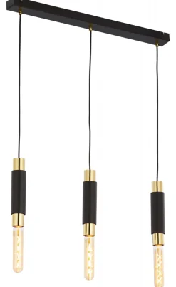 Lampa Wisząca LILE Czarny Złoty 3xE27 * Jupiter Hot