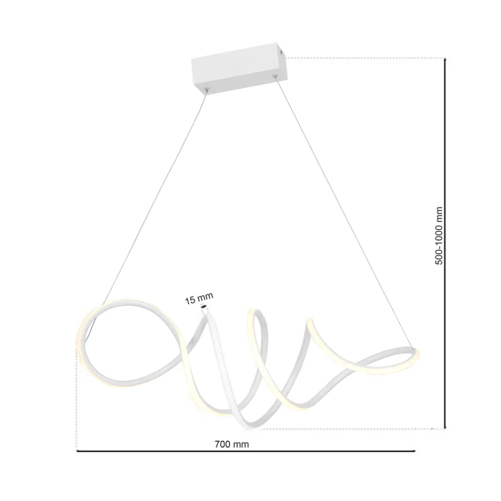 Lampa wisząca LOCA WHITE 56W LED * Eko-light Best