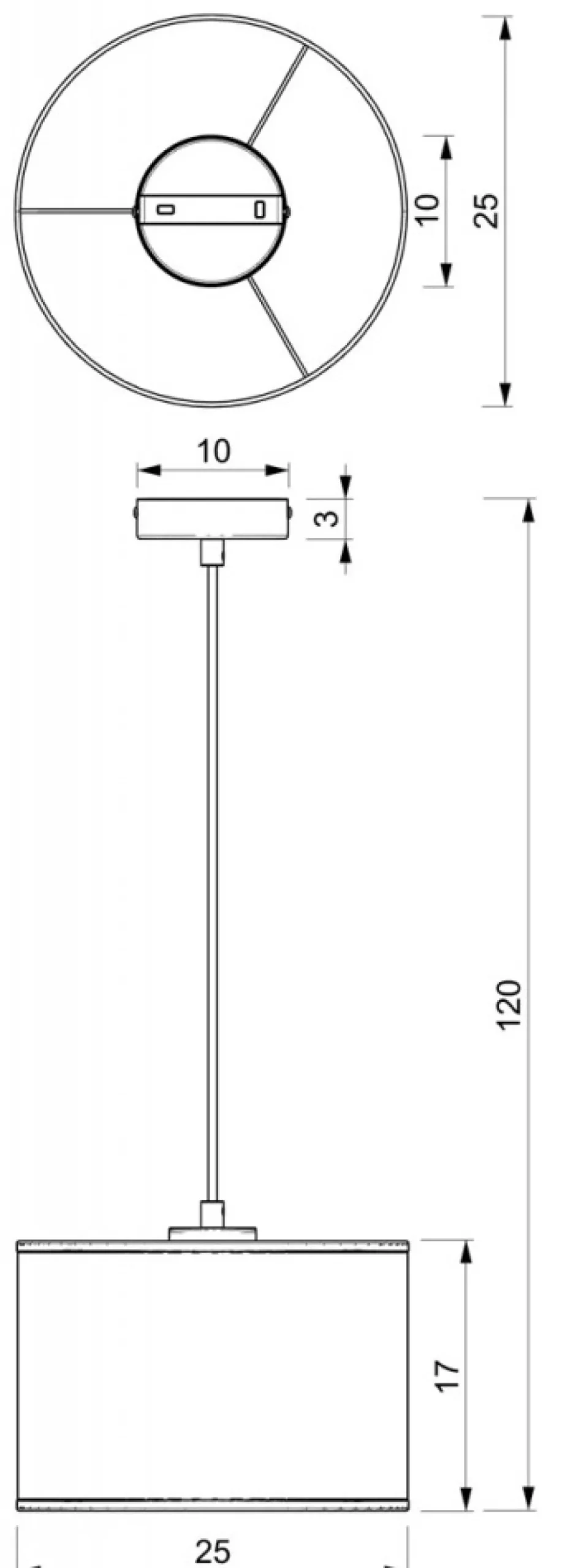 Lampa Wisząca LOFT SHADE Czarny Klosz z Tworzywa 1xE27 25cm * Luminex