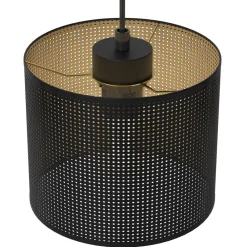 Lampa Wisząca LOFT SHADE Czarny Złoty Klosz z Tworzywa 5xE27 * Luminex Hot