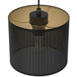 Lampa Wisząca LOFT SHADE Czarny Złoty Klosz z Tworzywa 3xE27 Plafon