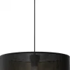 Lampa Wisząca LOFT SHADE Czarny Złoty Klosz z Tworzywa 1xE27 25cm * Luminex Online