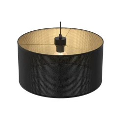 Lampa Wisząca LOFT SHADE Czarny Złoty Klosz z Tworzywa 1xE27 25cm * Luminex Online