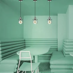 Lampa wisząca LondonStyle 12 cm srebrna * HowHomely Discount