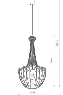 Lampa Wisząca LUKSOR Złoty Metalowy Klosz 1xE27 37cm * Nowodvorski Online