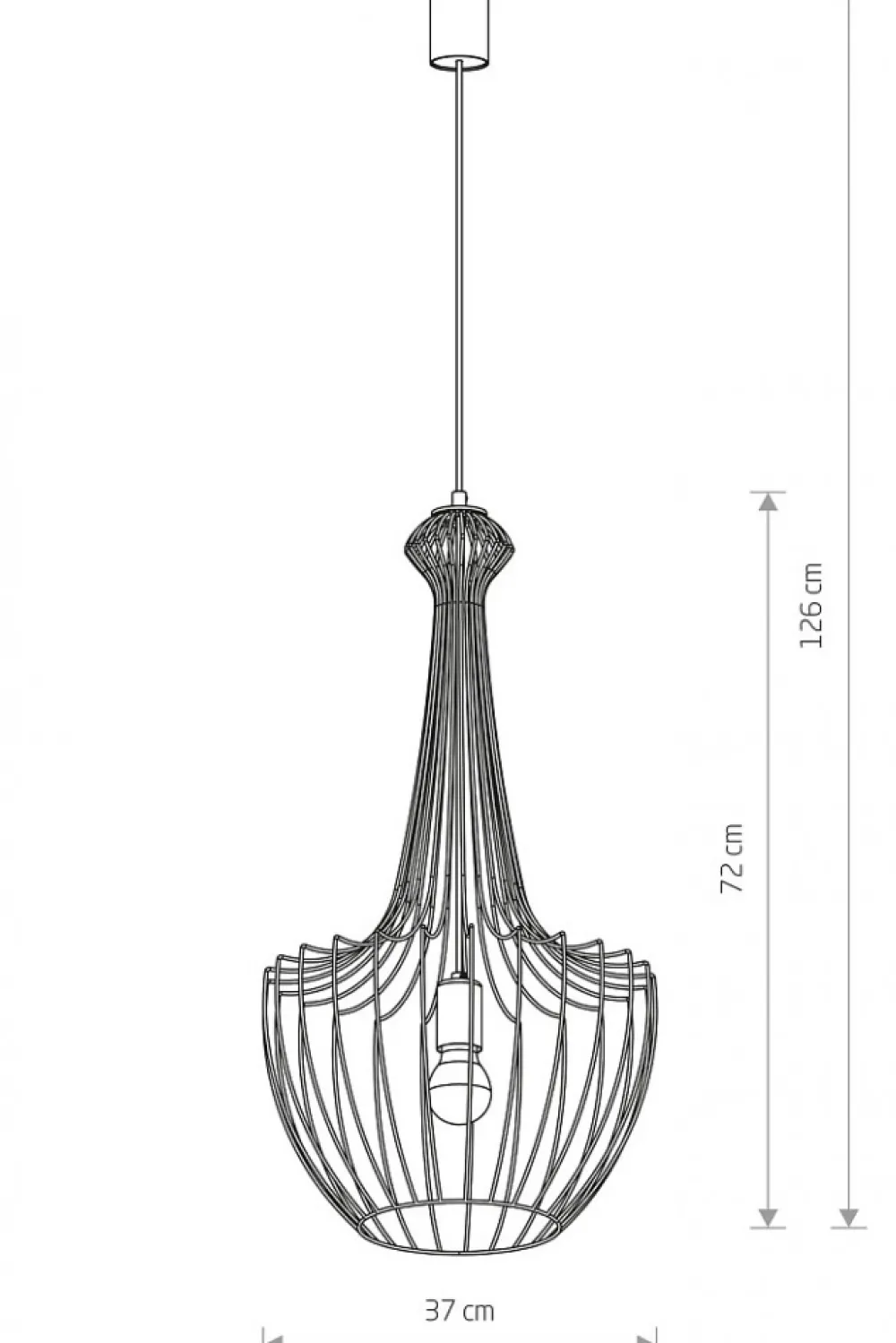 Lampa Wisząca LUKSOR Złoty Metalowy Klosz 1xE27 37cm * Nowodvorski Online