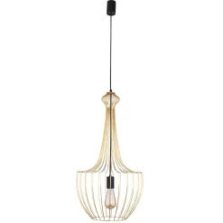 Lampa Wisząca LUKSOR Złoty Metalowy Klosz 1xE27 37cm * Nowodvorski Online
