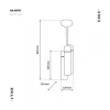 Lampa Wisząca LYNX Czarny Złoty 2xE14 13cm * Eko-light Clearance