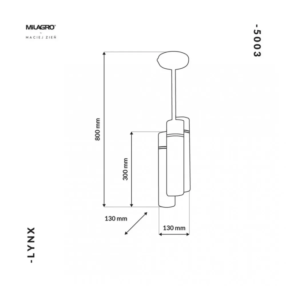 Lampa Wisząca LYNX Czarny Złoty 2xE14 13cm * Eko-light Clearance