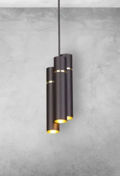 Lampa Wisząca LYNX Czarny Złoty 2xE14 13cm * Eko-light Clearance