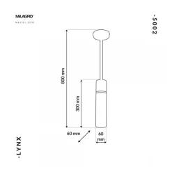 Lampa Wisząca LYNX Czarny Złoty 1xE14 6cm * Eko-light Outlet