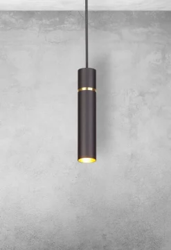Lampa Wisząca LYNX Czarny Złoty 1xE14 6cm * Eko-light Outlet
