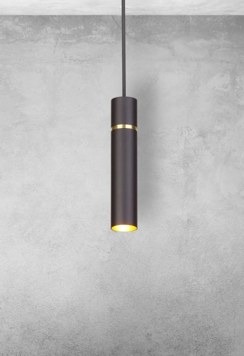 Lampa Wisząca LYNX Czarny Złoty 1xE14 6cm * Eko-light Outlet