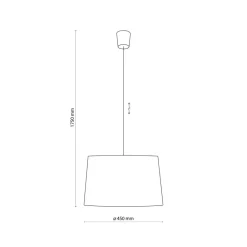 Lampa Wisząca MAJA Czarny Abażur 1xE27 45cm * TK Lighting Best