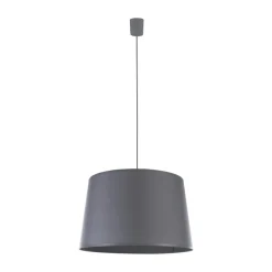 Lampa Wisząca MAJA Szary Abażur 1xE27 45cm * TK Lighting