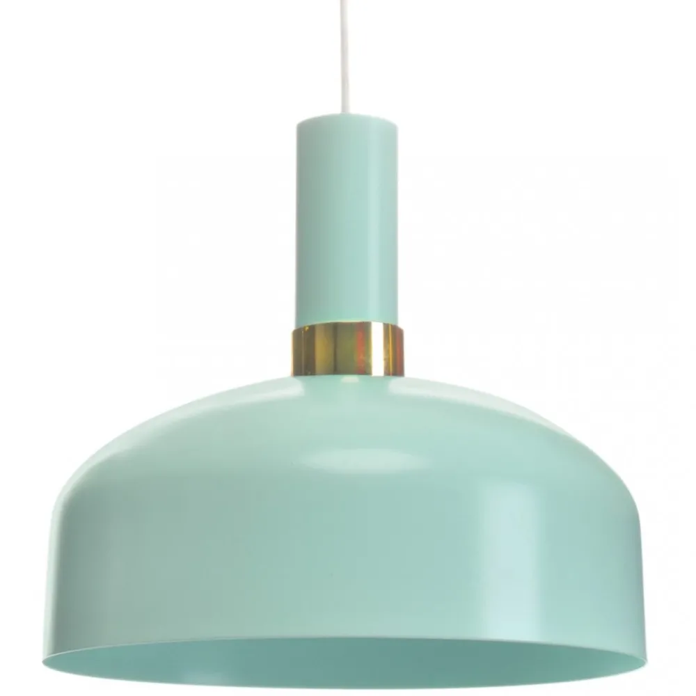 Lampa Wisząca MALMO Zielony Złoty Metalowy Klosz 1xE27 30cm * Eko-light New