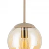 Lampa Wisząca Maro Beżowa Szkło 3xE14 55 cm * HowHomely Best