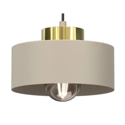 Lampa Wisząca MARTI Beżowy Złoty Metalowy Klosz 1xE27 20cm * Luminex Hot