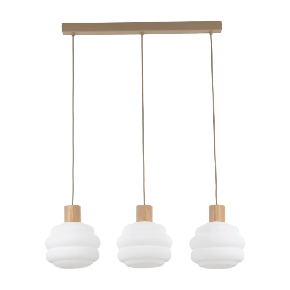 Lampa wisząca MELIA sabia beżowa 3xE27 * TK Lighting Online