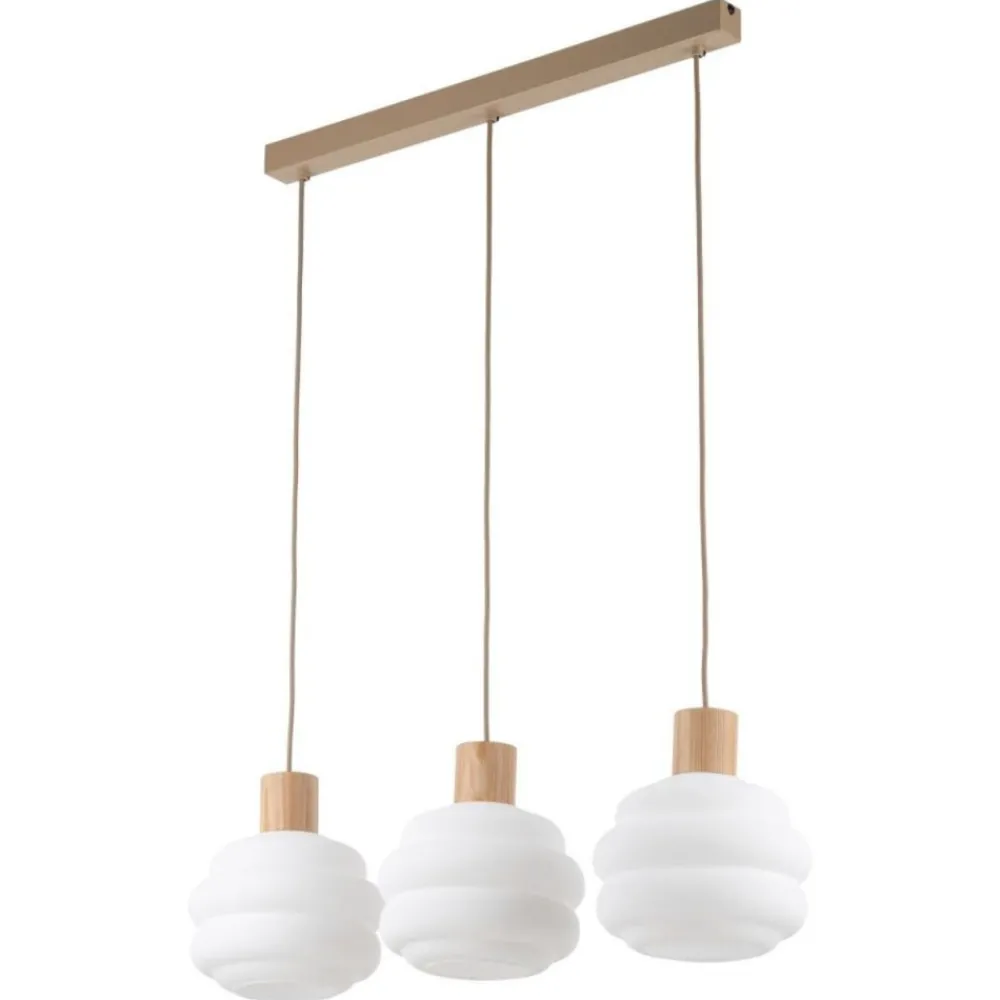 Lampa wisząca MELIA sabia beżowa 3xE27 * TK Lighting Online