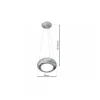 Lampa Wisząca MERCURIO Srebrny 12W LED 28cm * Eko-light New