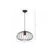 Lampa Wisząca MERIDIANO Czarny Brązowy Metalowy Klosz 1xE27 36cm * Eko-light Hot
