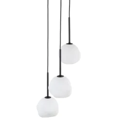 Lampa wisząca MISTY czarna klosz biały 3xG9 * TK Lighting Sale