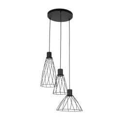 Lampa wisząca MODESTO czarna 3xGU10 koło * TK Lighting New