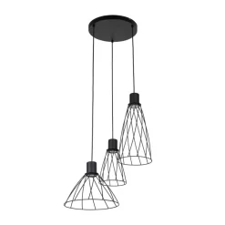 Lampa wisząca MODESTO czarna 3xGU10 koło * TK Lighting New