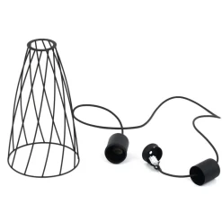 Lampa wisząca MODESTO czarna 1xGU10 19 cm * TK Lighting Clearance